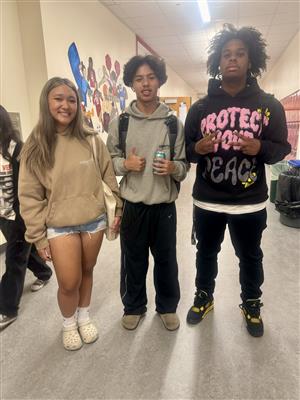 students on campus